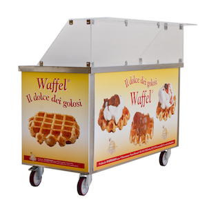 carrello vendita waffel waffelman